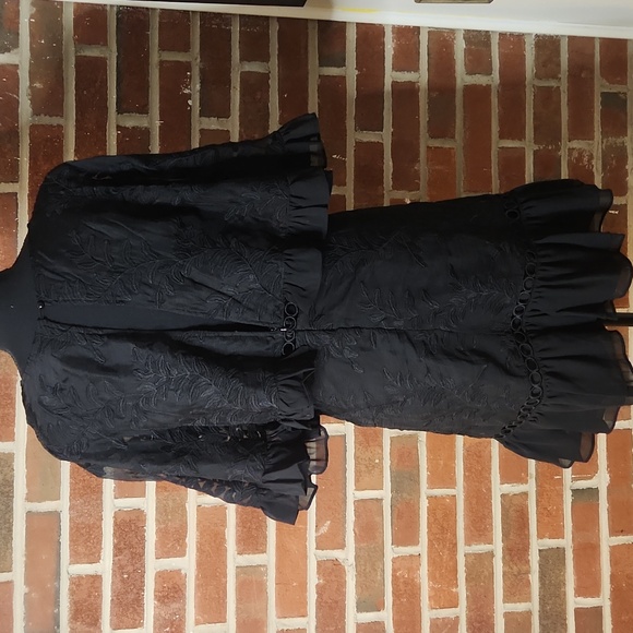 Fab'rik Black Lace Dress, Size Medium - Picture 4 of 9